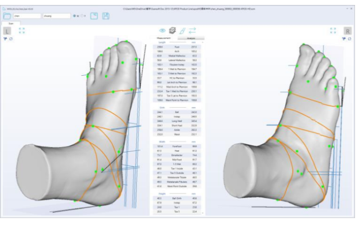 3D scanner voor hele voet 17cm - Afbeelding 3
