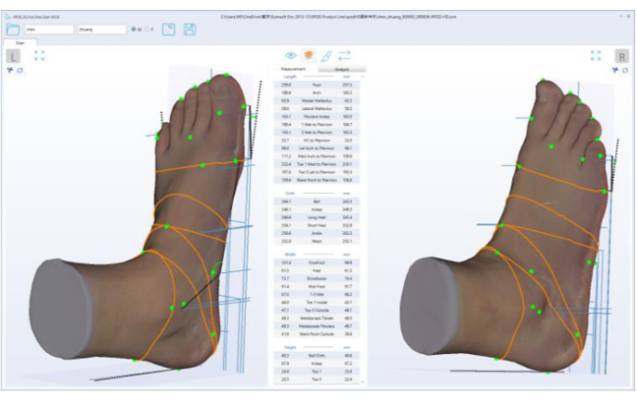 3D scanner voor hele voet 17cm - Afbeelding 2